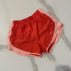 Nike Dri-Fit Tempo Running Shorts Women’s Size Small Coral Pink Lined Workout